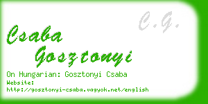 csaba gosztonyi business card